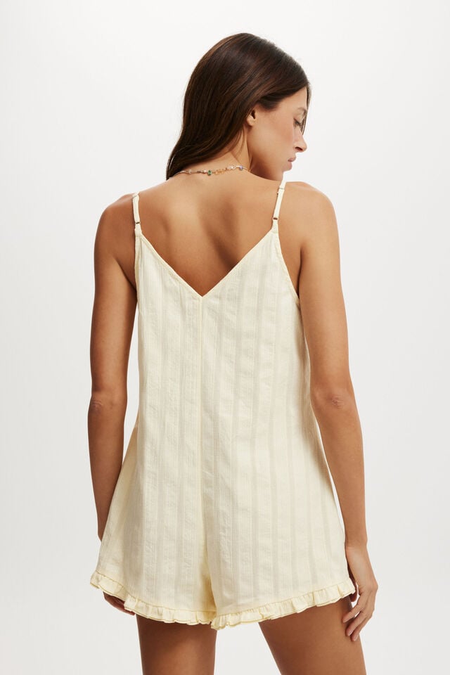 Cotton On Beach Romper Lemon Icing