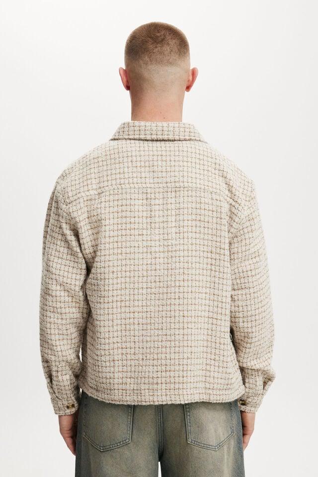 Cotton On Beckley Overshirt Natural Grid