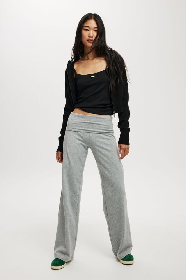 Cotton On Bella Straight Leg Pant Grey Marle