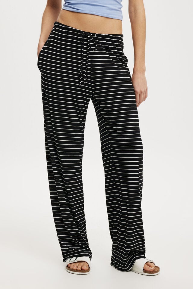 Cotton On Bella Wide Leg Pant Black Stripe