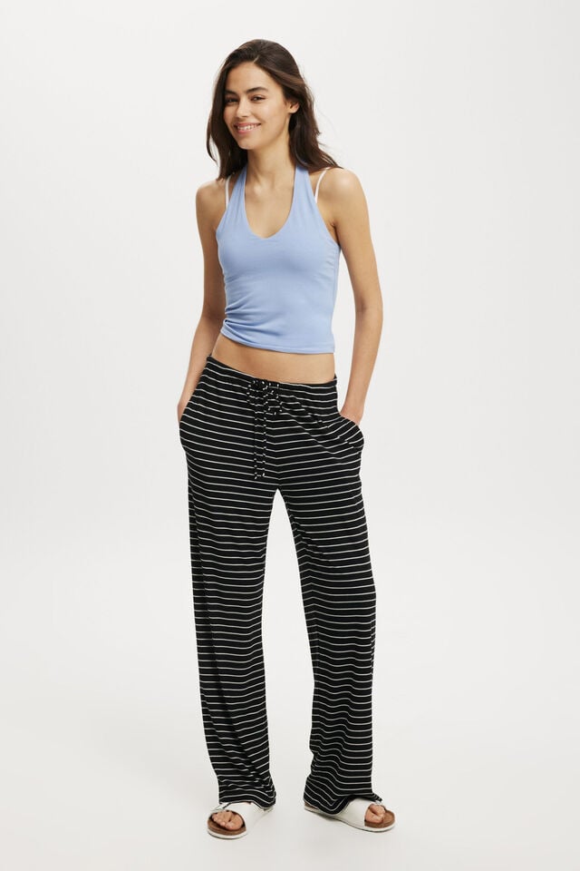 cotton on Bella Wide Leg Pant black stripe