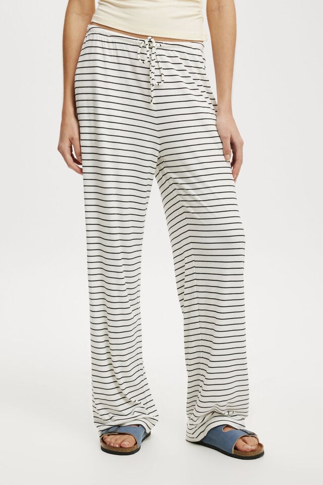 Cotton On Bella Wide Leg Pant Ivory Stripe