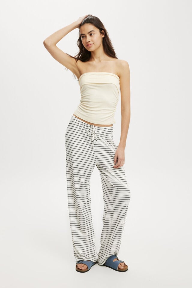 cotton on Bella Wide Leg Pant ivory stripe