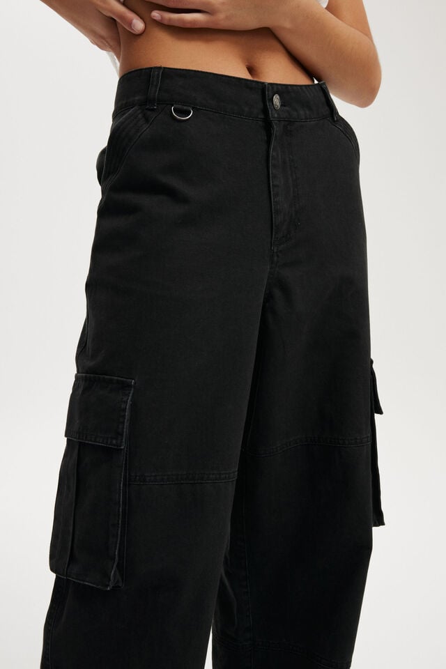 Cotton On Benny Cargo Pant Washed Black