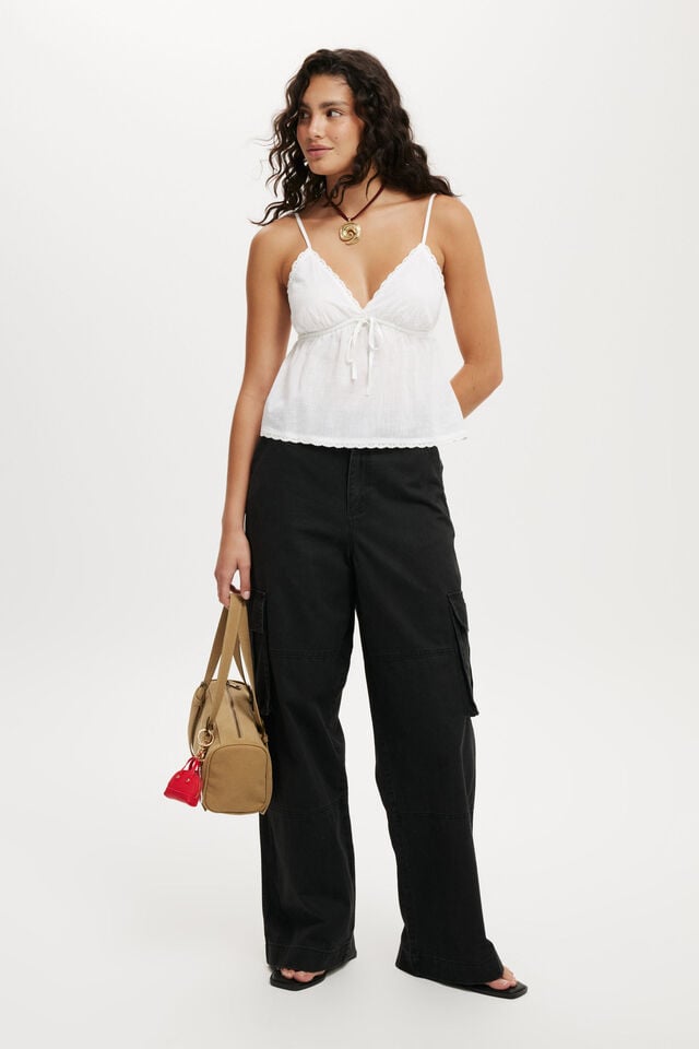 cotton on Benny Cargo Pant washed black