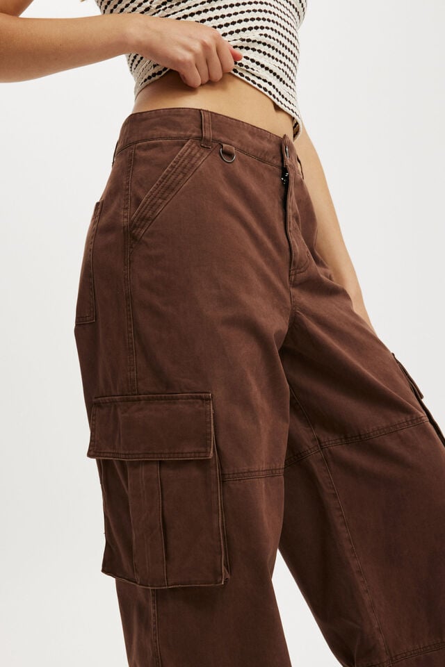 Cotton On Benny Cargo Pant Washed Brown