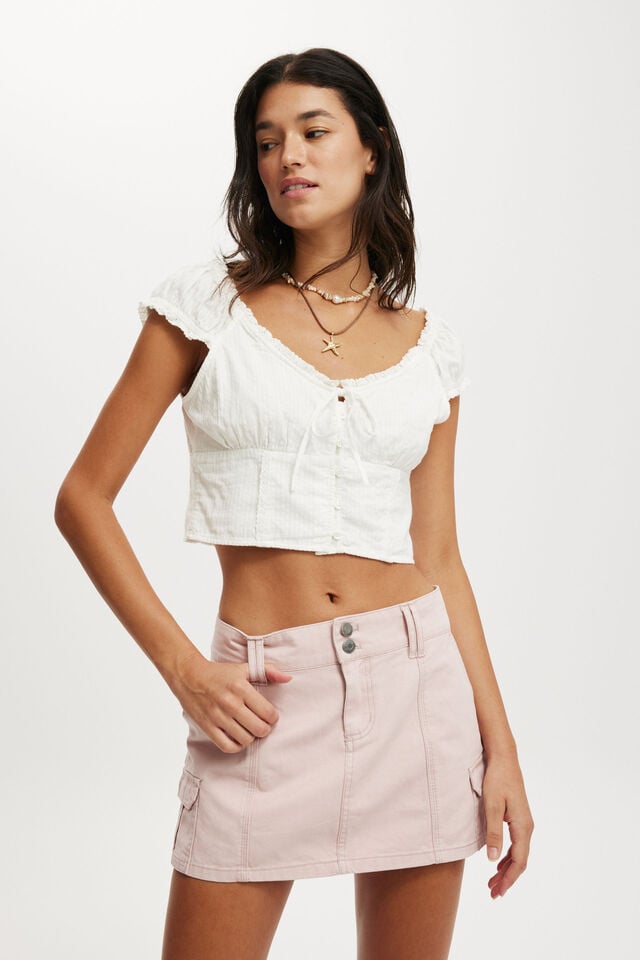 cotton on Benny Cargo Skirt soft pink