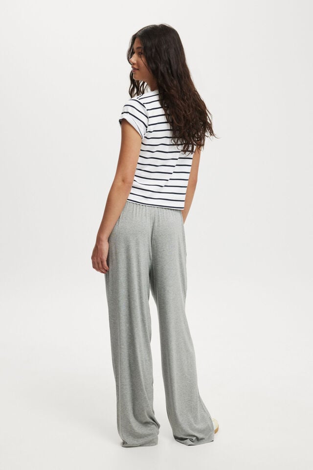 Cotton On Blair Wide Leg Pant Grey Marle