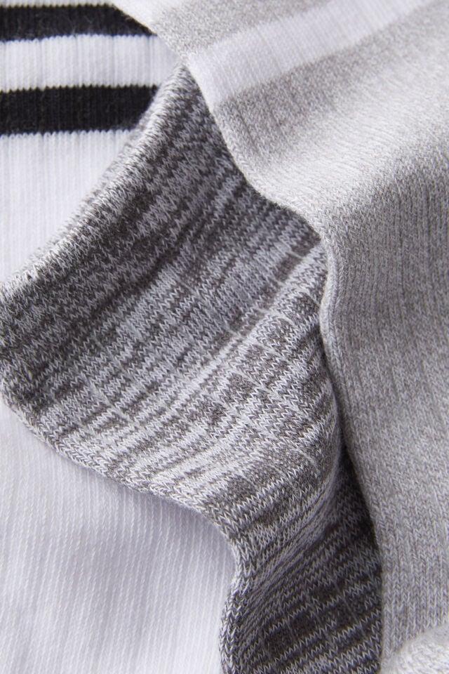 Cotton On Body Crew Socks 3Pk Greyscale
