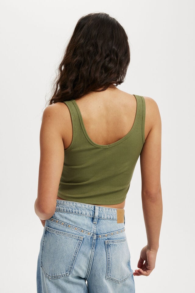 Cotton On Bondi Tank Cactus Green