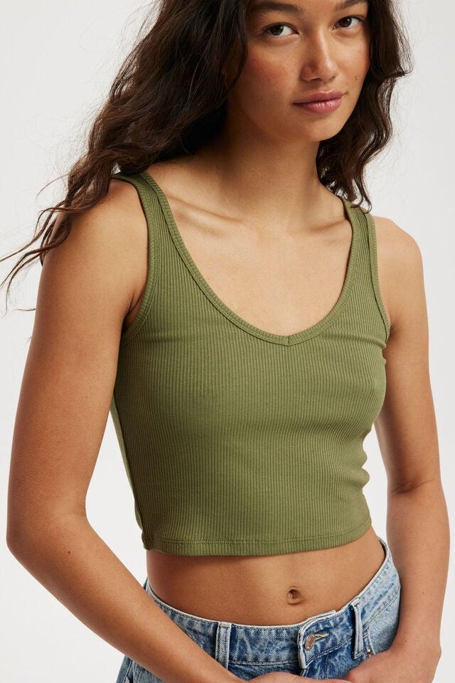 Cotton On Bondi Tank Cactus Green