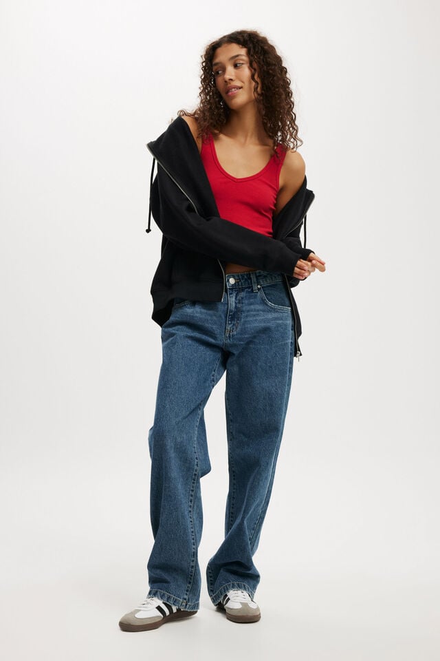 Cotton On Bondi Tank Crimson Kiss