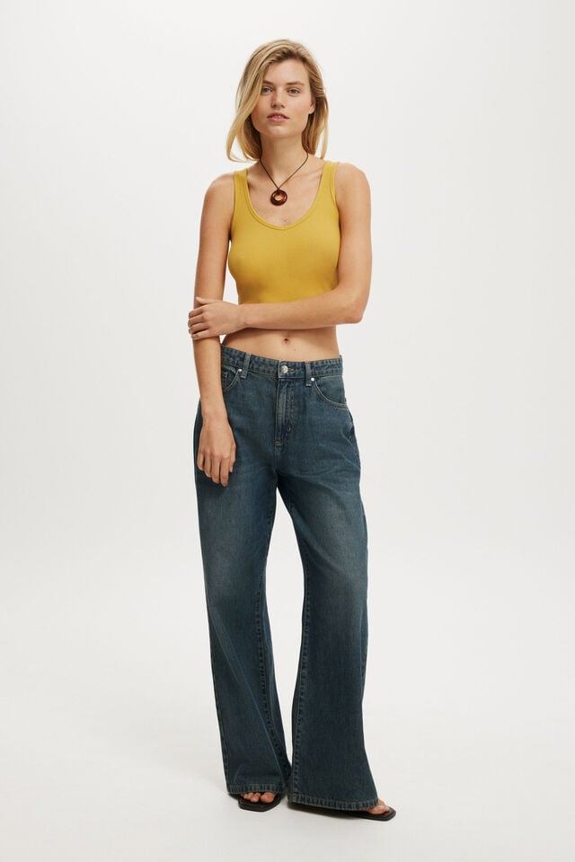 Cotton On Bondi Tank Seventies Mustard