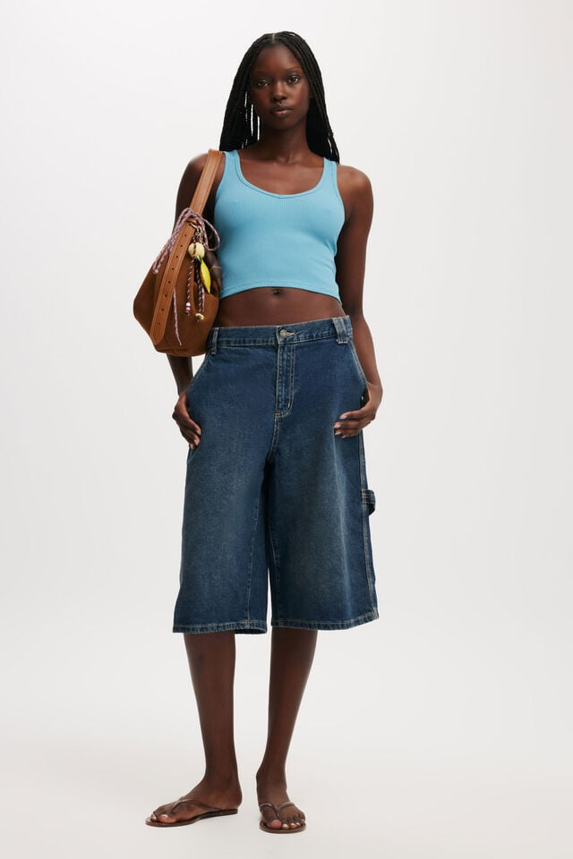 Cotton On Bondi Tank Tanzanite Blue