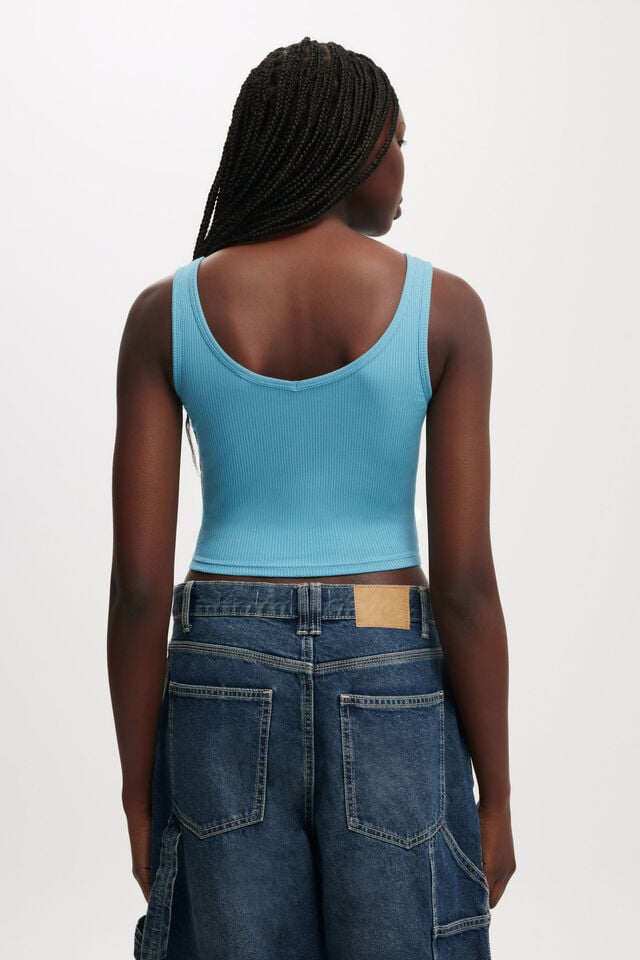 Cotton On Bondi Tank Tanzanite Blue