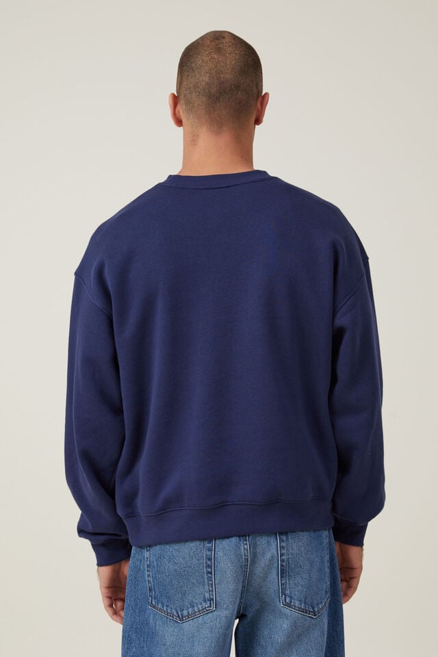 Cotton On Box Fit Crew Sweater Indigo