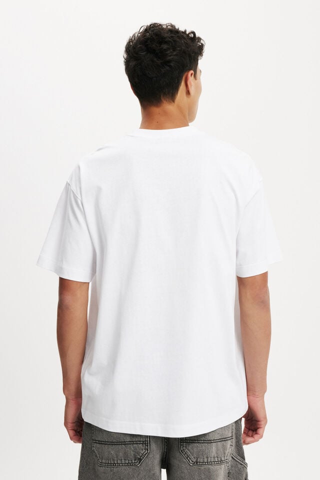 Cotton On Box Fit Easy T-Shirt White/open Sounds