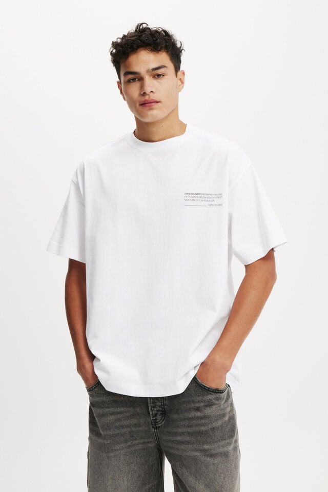 cotton on Box Fit Easy T-Shirt white/open sounds
