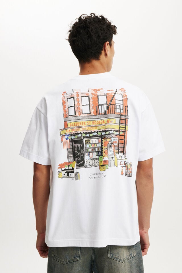 Cotton On Box Fit Graphic T-Shirt White/bleeker St