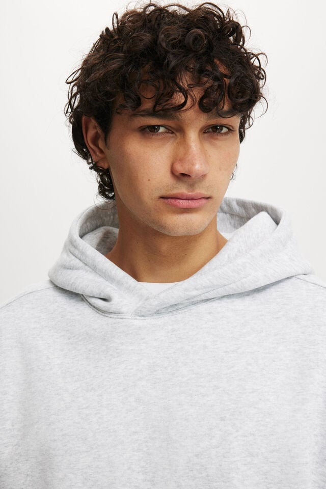 Cotton On Box Fit Hoodie Grey Marle
