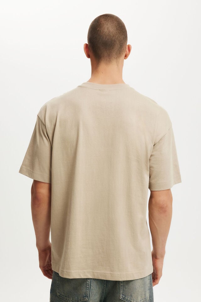 Cotton On Box Fit T-Shirt Gravel Stone