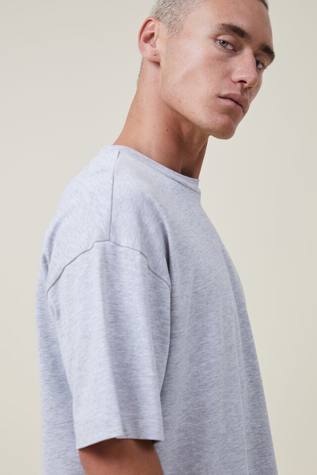 Cotton On Box Fit T-Shirt Light Grey Marle