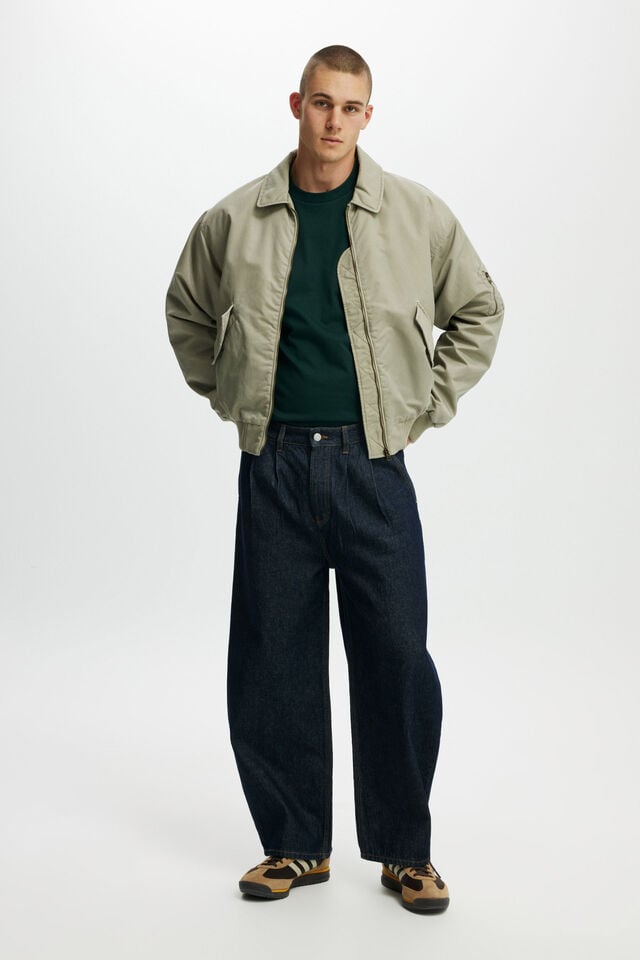 Cotton On Box Fit T-Shirt Pine Needle Green