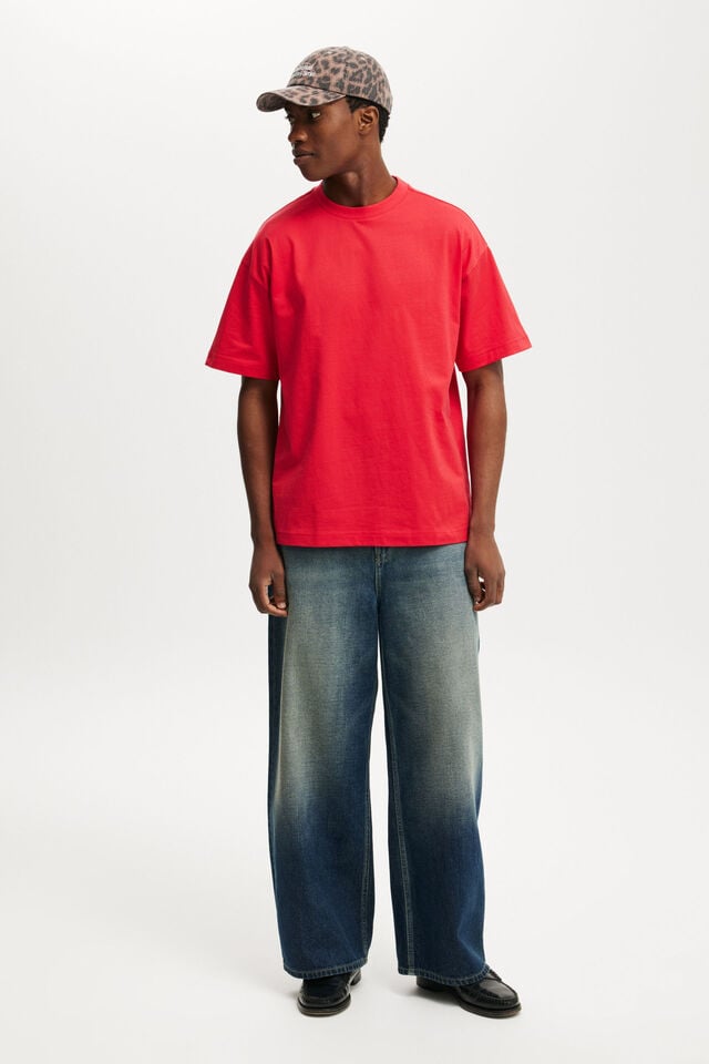 Cotton On Box Fit T-Shirt Race Red