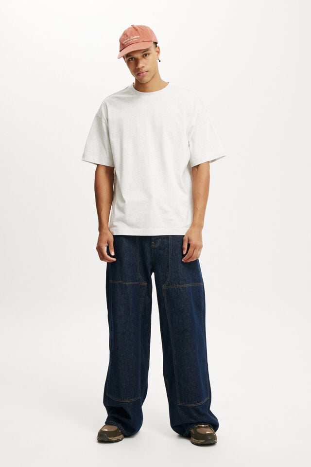 Cotton On Box Fit T-Shirt White Marle