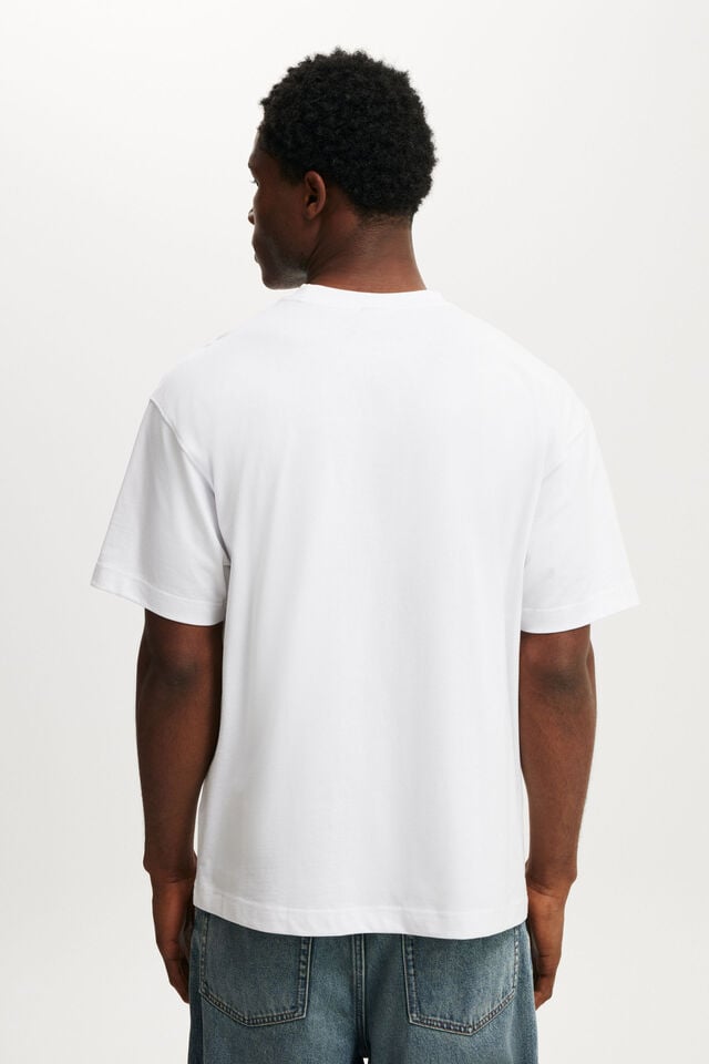 Cotton On Box Fit Text T-Shirt White/open Sounds
