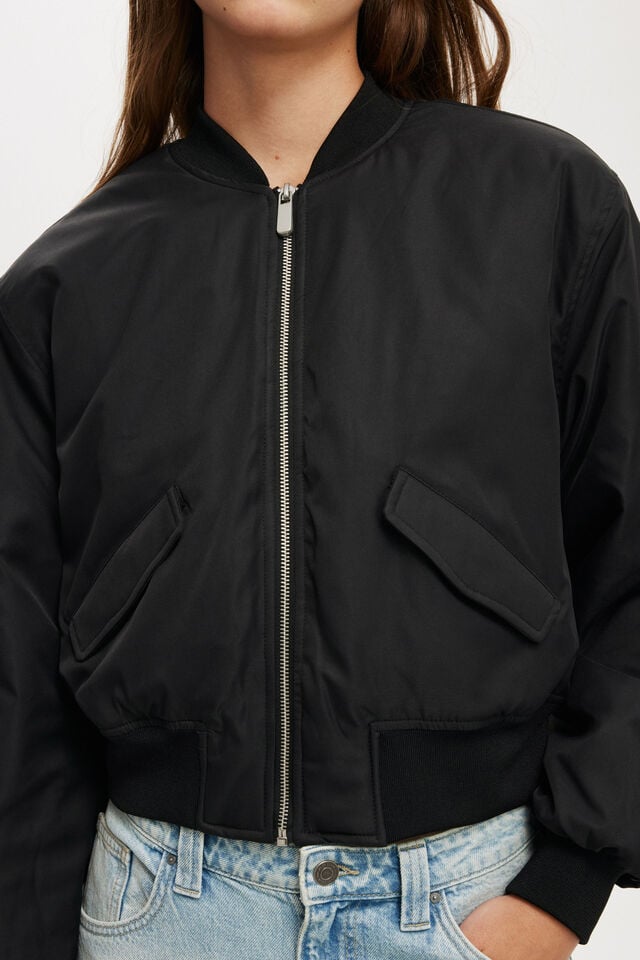 Cotton On Brandi Bomber Jacket Black