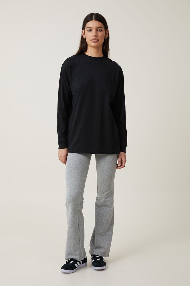 Cotton On Brody Oversized Long Sleeve Top Black