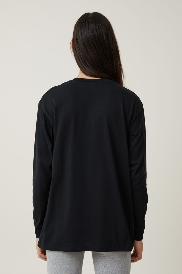Cotton On Brody Oversized Long Sleeve Top Black