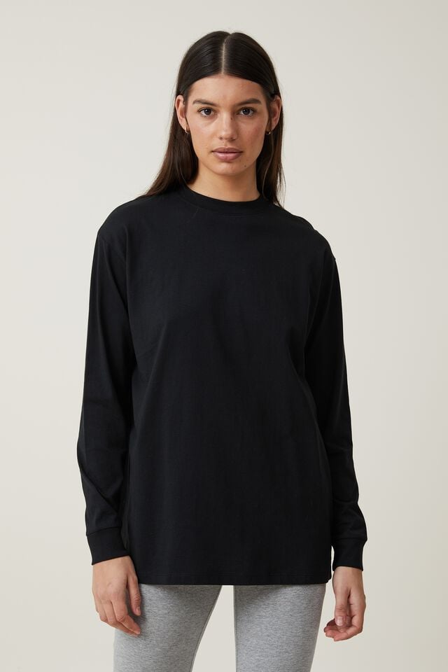 cotton on Brody Oversized Long Sleeve Top black