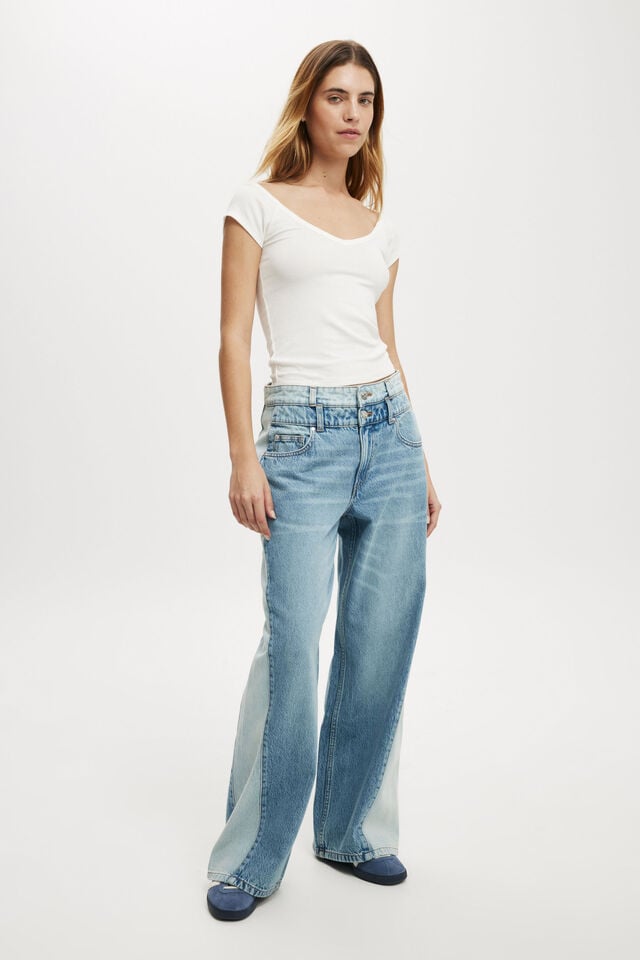 Cotton On Brooklyn V Neck Short Sleeve White