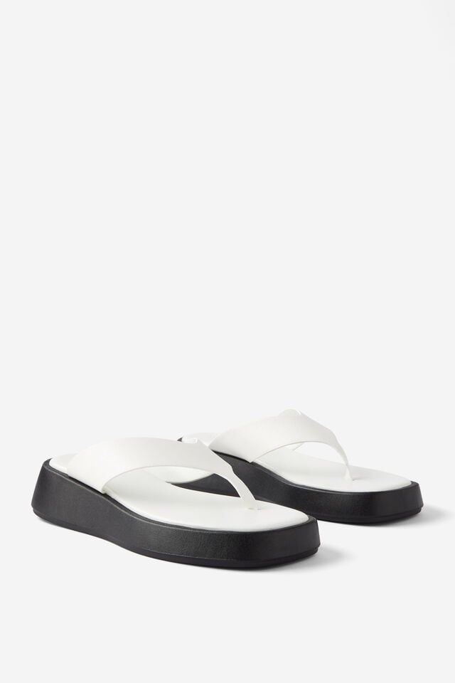 Cotton On Byron Flatform Sandal White