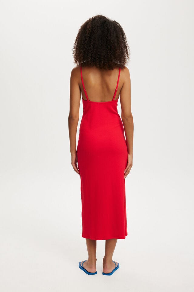 Cotton On Byron Low Back Maxi Dress Lava Flare