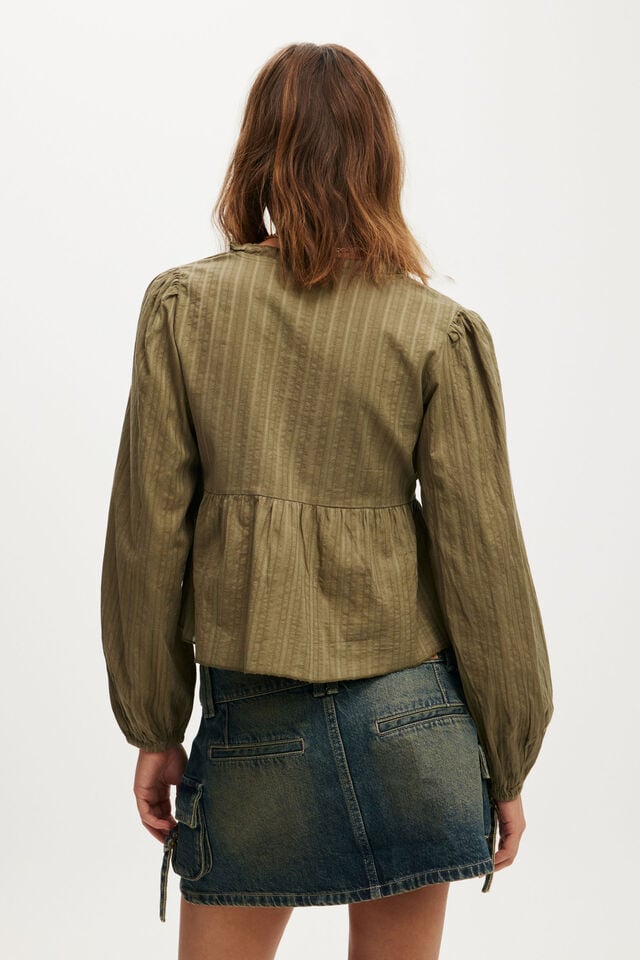 Cotton On Cargo Denim Mini Skirt Rust Blue