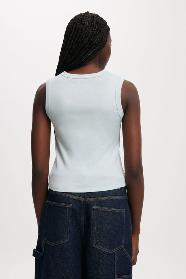 Cotton On Charlie Button Front Tank Powder Green