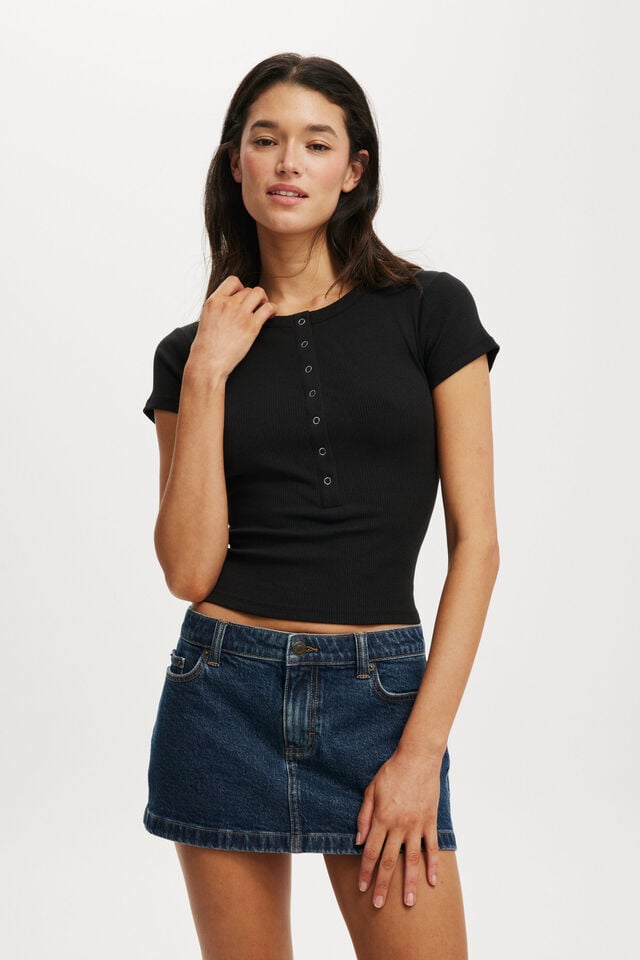 cotton on Christy Henley Tee black