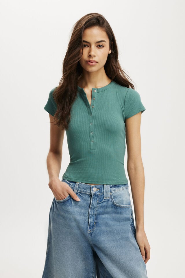 cotton on Christy Henley Tee cloudy jade