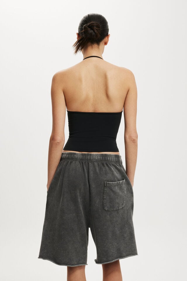 Cotton On Classic Fleece Jort Washed Black