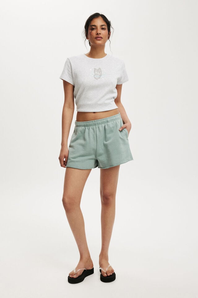 Cotton On Classic Fleece Mini Short Dark Sage