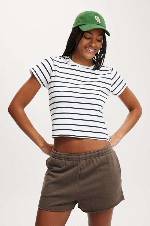 cotton on Classic Fleece Mini Short dark truffle