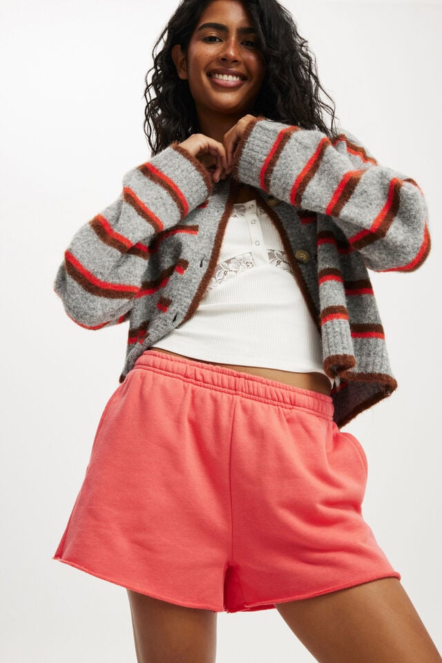 Cotton On Classic Fleece Mini Short Pink Fizz