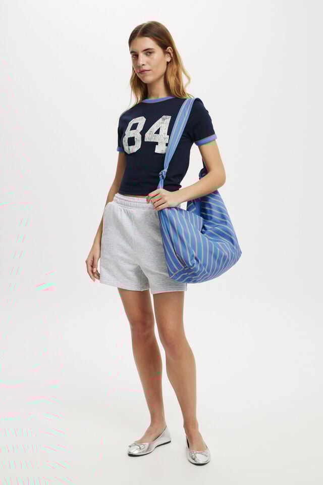 Cotton On Classic Fleece Short Soft Grey Marle