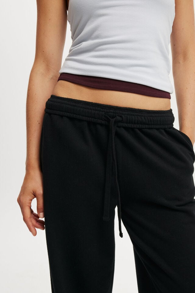 Cotton On Classic Fleece Wide Leg Sweatpant Black