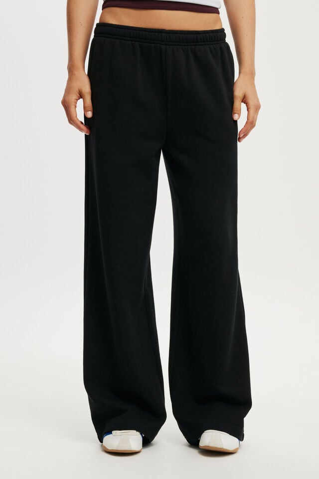 Cotton On Classic Fleece Wide Leg Sweatpant Black