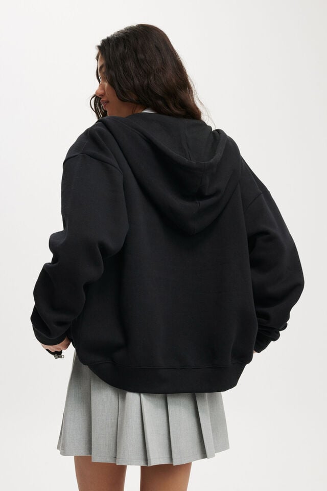 Cotton On Classic Zip-Through Hoodie Black