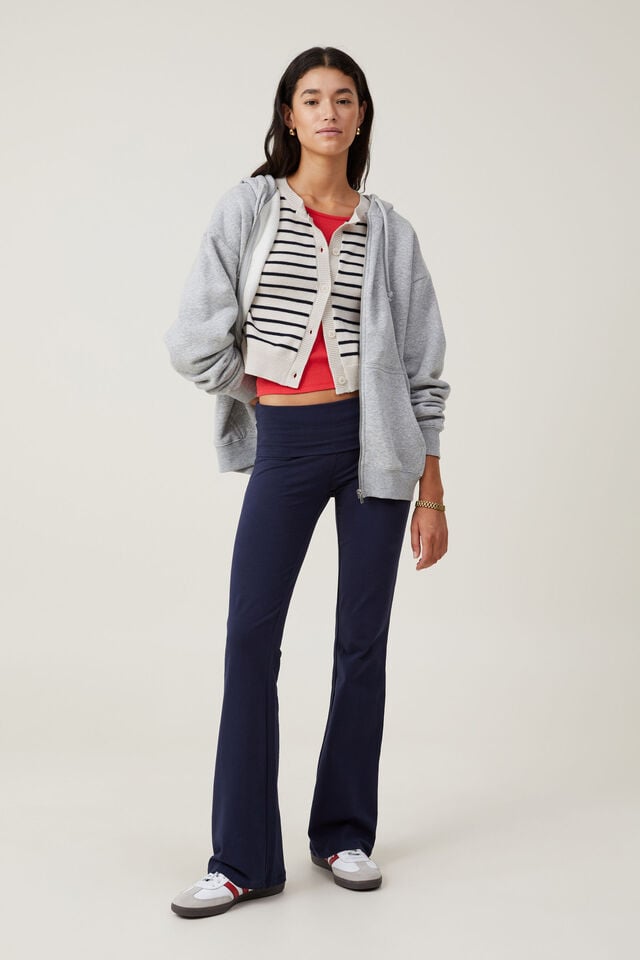 Cotton On Classic Zip-Through Hoodie Grey Marle